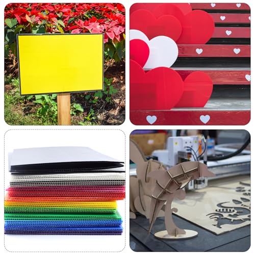 QUARKZMAN Wellpappe-Platten, 4 mm weiße Leere Rasenschilder, 17 Zoll x 13 Zoll wasserdichtes Schild, 5 Stück