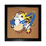 Sonic The Hedgehog 10 x 10 Inch Cork Board Wall Art