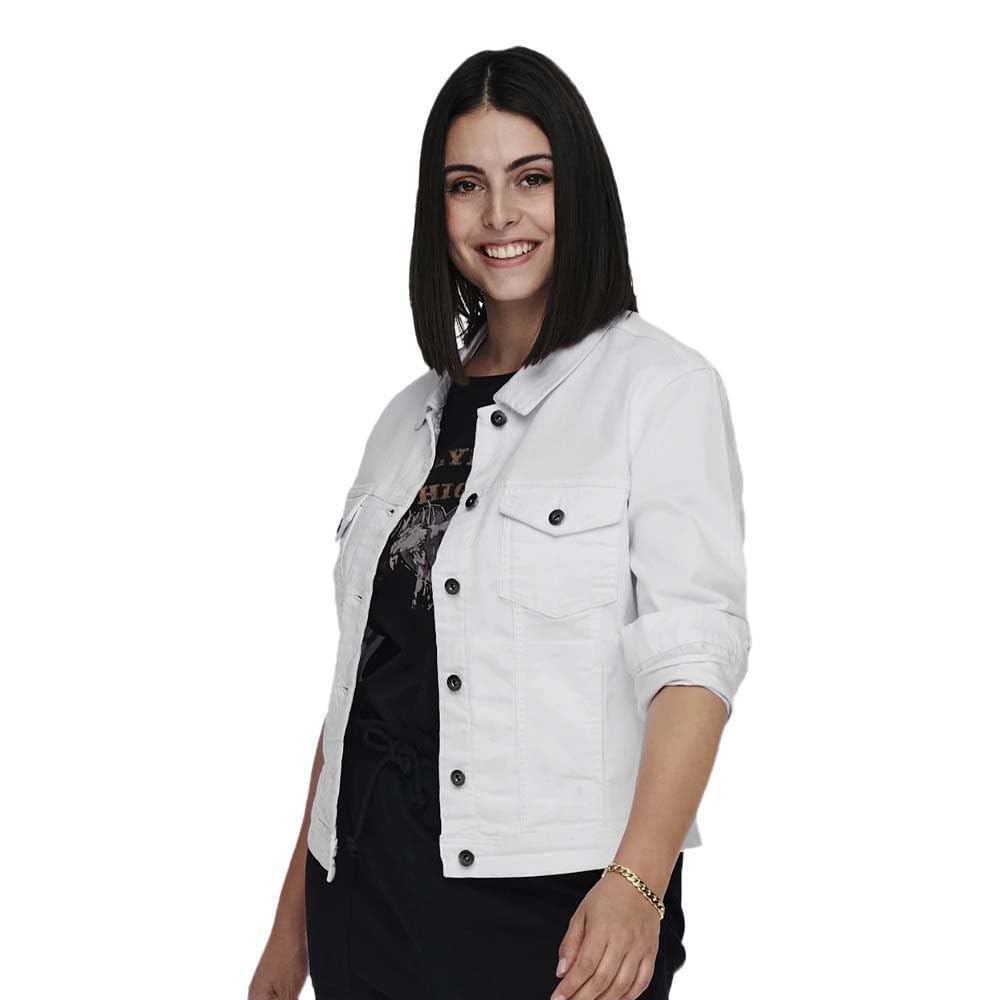 ONLY CARMAKOMA Dames Carwespa LS Jas Zwart DNM Denim, 5XL