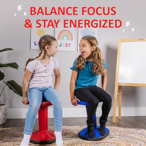 Image of Adjustable Wobble Stool - Wobble Chair Middle and High School Students - Flexible Seating for Classrooms - Adjusts from 17 inch - 23 inch