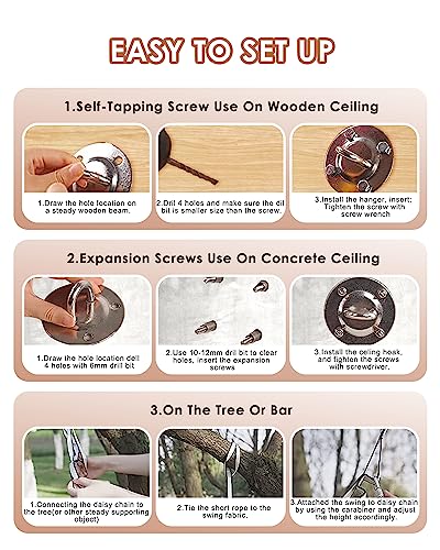 Sensory Swing For Kids And Adults, Uplayteck Special Needs Therapy Swing Indoor Outdoor, Hardware Included, Height Adjustable, Cuddle Ceiling Swing Hammock For Autism, Adhd, Sensory Processing Disorde #TOP6