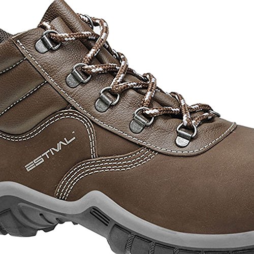 Bota de Segurança Nobuck com Bico de PVC N°39 Marrom-ESTIVAL-WO10031S1MRM39