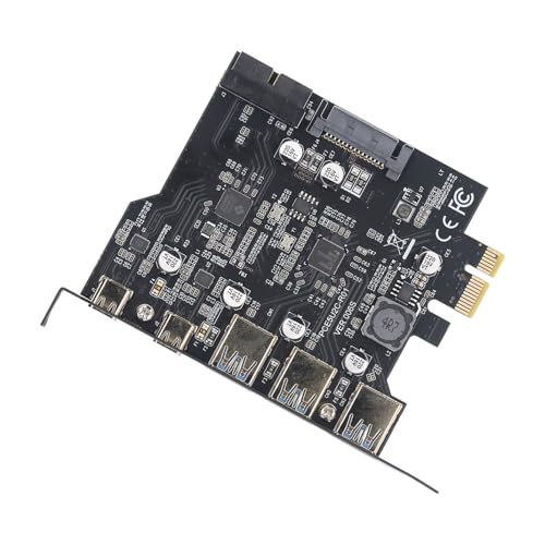 Carte PCIe USB 3.2 Gen 2 Tnfeeon pour brancher plusieurs appareils simultanément