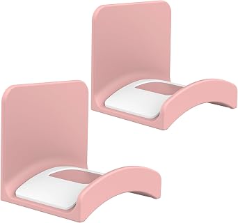 SOKUSIN Headphone Stand Headset Holder - Adhesive Gaming Earphones Hanger, Universal Desk Wall Mount Hook for All Headphone/Controller, Compatible with Beats, AirPods Max,Sony, JBL Pink-2Pack