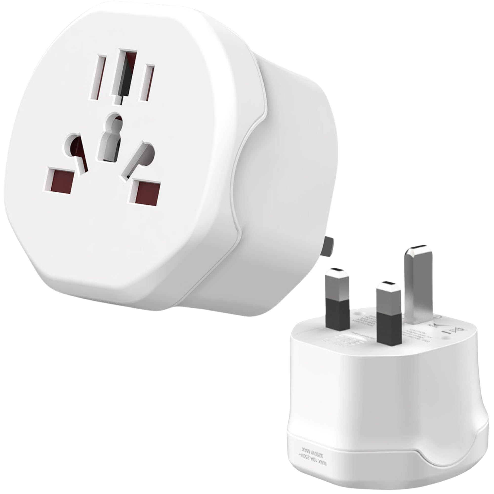 Universal Travel Adapter – Worldwide All-in-One Travel Adaptor with UK/US/EU/AU Plugs | Multi USB Fast Charging Ports | Compact Travel Essentials Plug Converter with 8A Fuse Protection