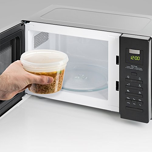 Basix [24 Count 16 Oz Combo] Disposable Plastic Deli Food Storage Containers With Plastic Lids, Leakproof, Great For Meal Prep, Picnic, Take Out, Traveling, Fruits, Snack, Or Liquids #TOP2