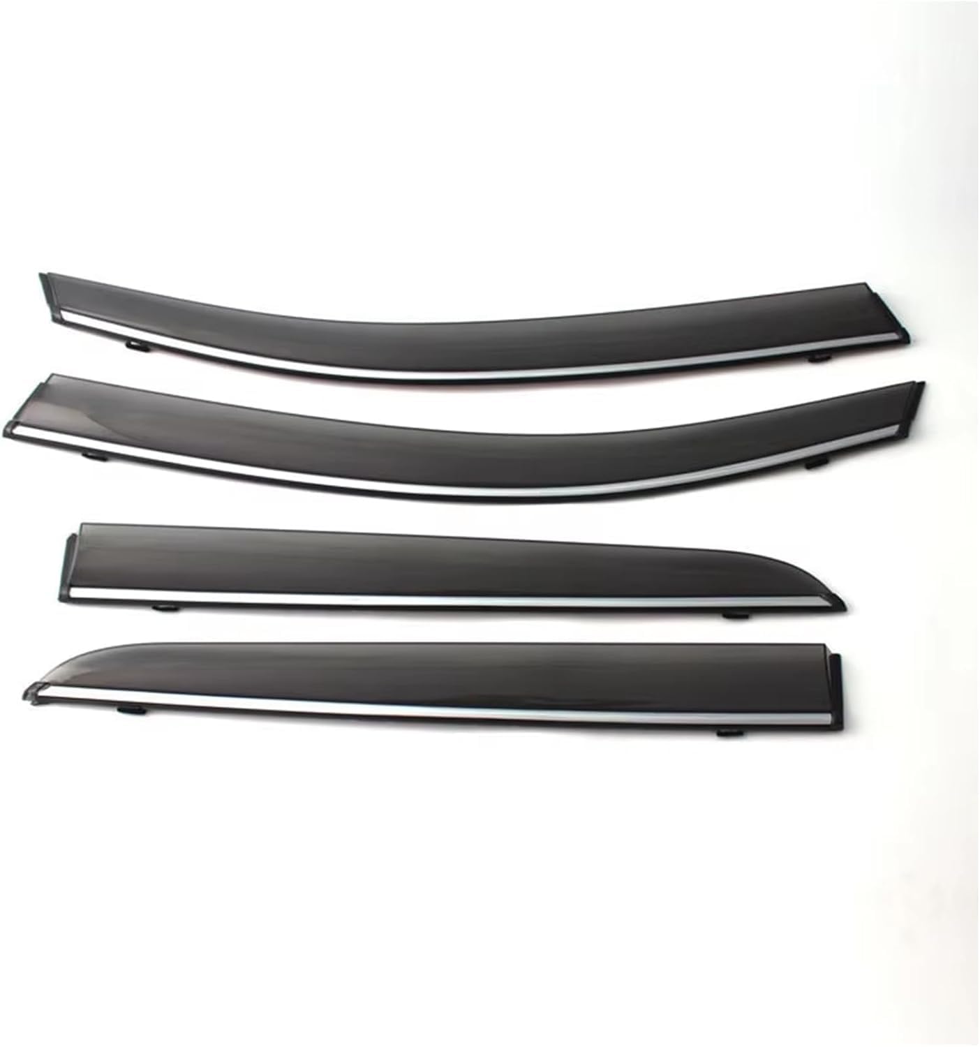 liufangfc Wind Deflectors for CR-V CRV Hybrid 2017 2018 2019 2020 2021 2022 – 4pc Tape-On Smoked Visors, Weatherproof, Anti-Salt/Snow, Low-Noise