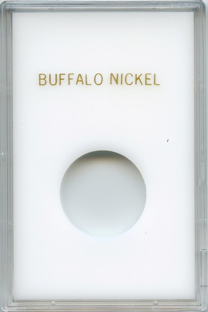Capital Plastic CAPS case " Buffalo Nickel ", 2" x 3" plastic snap together case - White