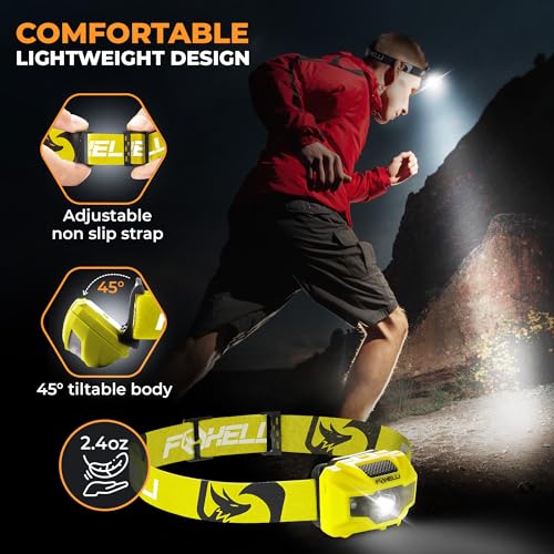 image for Foxelli Rechargeable LED Headlamp – Ultralight, Waterproof, and USB 