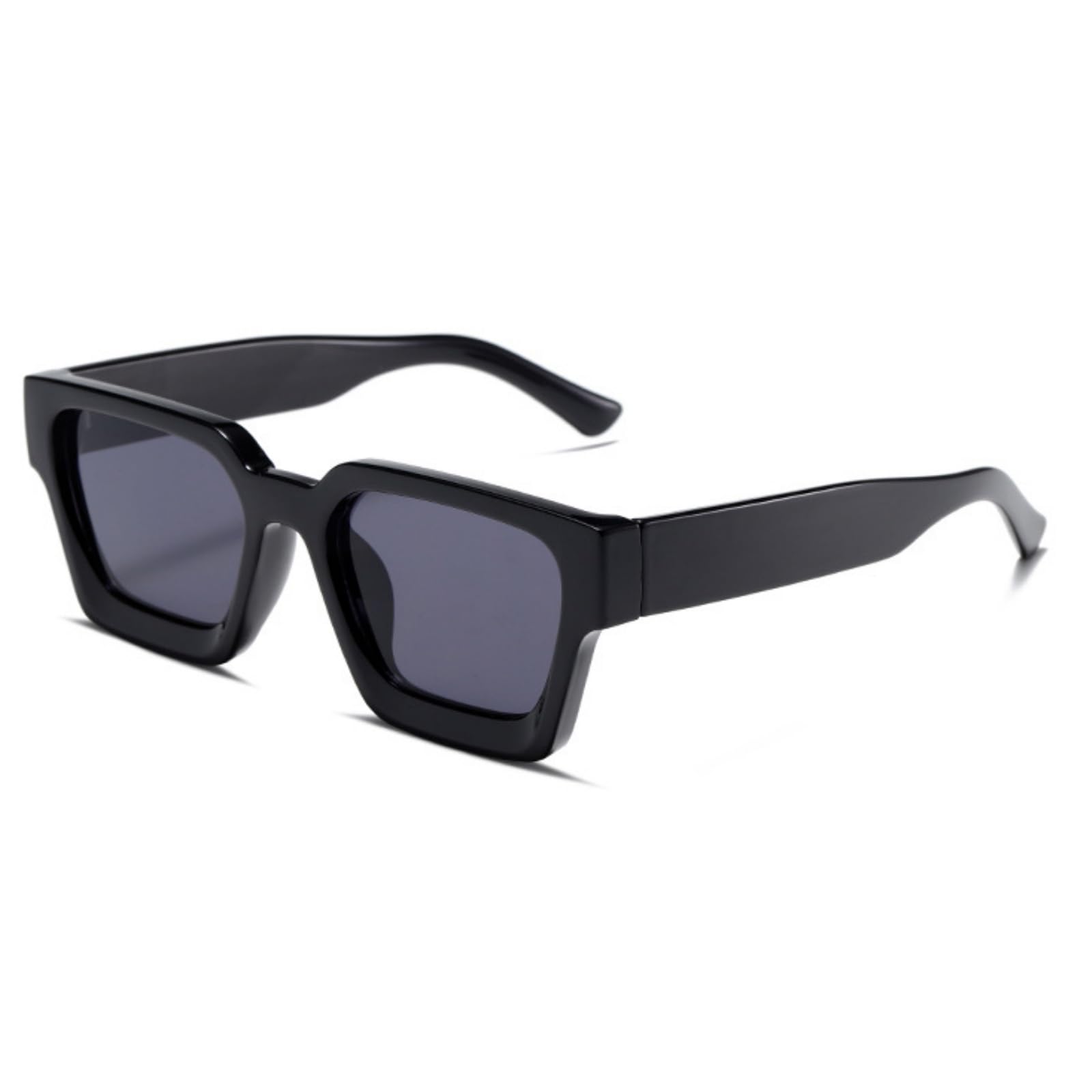 ASYHV Vintage Rechteckige Sonnenbrille für Frauen Männer Dickes Gestell Retro Brillen mit UV400 Schutz für Outdoor, Autofahren und Reisen