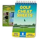 Boopy Golf Cheat Sheets Waterproof Pocketbook - Golf Training Aid - 175+ Swing & Shot Tips Pocket or Golf Bag Guide - Reference Cards for Beginners & Mid-Handicappers