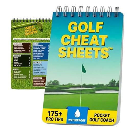 Golf Cheat Sheets with 175+ Essential Tips | The Cheat Sheet Pocket Golf Training Aid | Best Golf Practice, Waterproof & Durable Golf Aids Cheat Sheet | Perfect Golf Games Gift for Men & Women