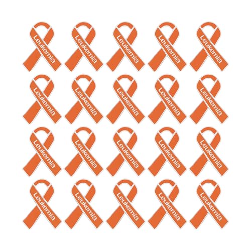 Image of 1 /2 /5 /10 /25 /50pcs Orange Ribbon Awareness Pins for Kidney Cancer, Leukemia, Multiple Sclerosis, Hunger, Gun Violence /Mass Shooting Awareness - Perfect for Support Groups, Gift-Giving, and Fundraisers