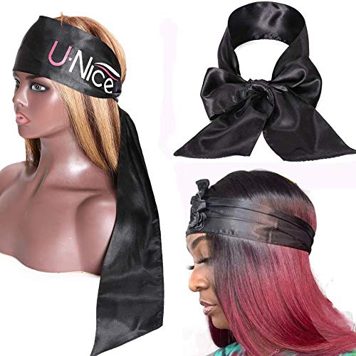 UNICE Satin Edge Laying Scarf for Lace Frontal Wigs, Edge Wrap Non for Lace Front Closure Wig Secured，Makeup, Facial, Sport, Yoga