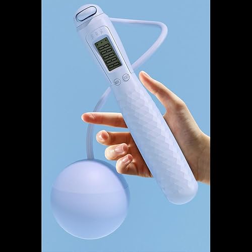 Miniatura 6 de Cuerda de saltar inalámbrica con contador, cuerda de saltar sin cuerda 2 en 1 con gran cuerda de saltar inalámbrica con peso para mujeres con