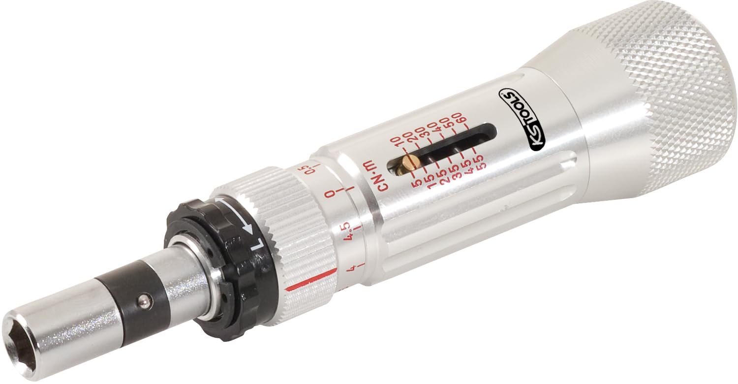 KS Tools 516.3220 1/4" Destornillador dinamométrico ESD con escala micrométrica, 5-60cNm