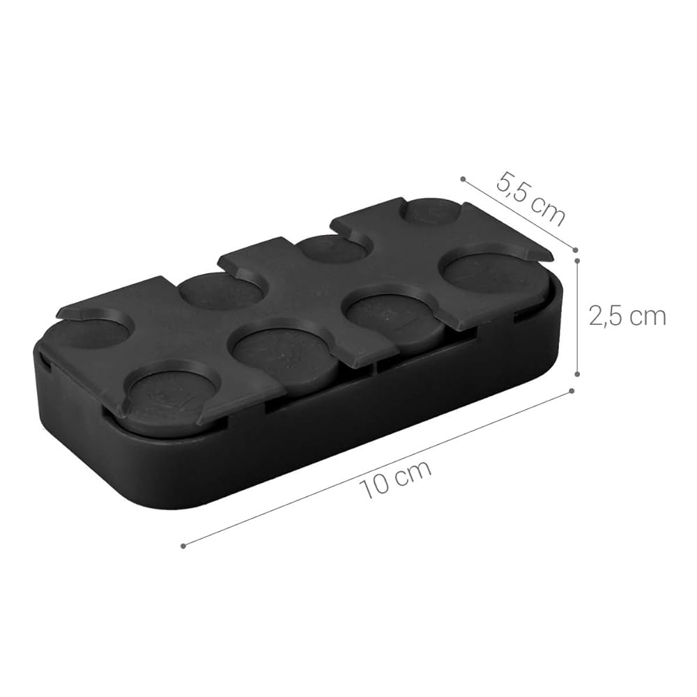 2 Scatoline Portamonete - 8 Scomparti A Molla - Per Monete Da 1 Cent A 2 Euro - Nero, Compatto - Foto 11