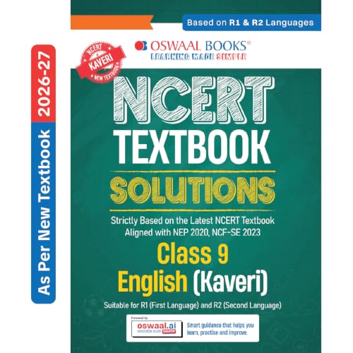 Image of Oswaal NCERT Textbook Solutions English- Kaveri, Class 9 (NCERT) Suitable for R1 (First) & R2(Secondary) Language| Revision Notes, Mind Maps, Solved Intext & Exercise Questions | Oswaal AI