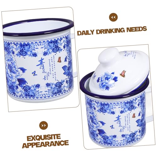 Vaso para café y té de 500ml esmaltado resistente con asa 8