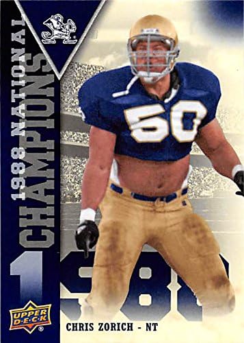 Chris Zorich football card (Notre Dame Fighting Irish) 2013 Upper Deck ...