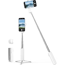 Viozon Aluminum Alloy Wireless Selfie Stick Tripod with Detachable Remote, Lightweight Extendable Phone Stand Compatible with 47" iPhone & Android Smartphones