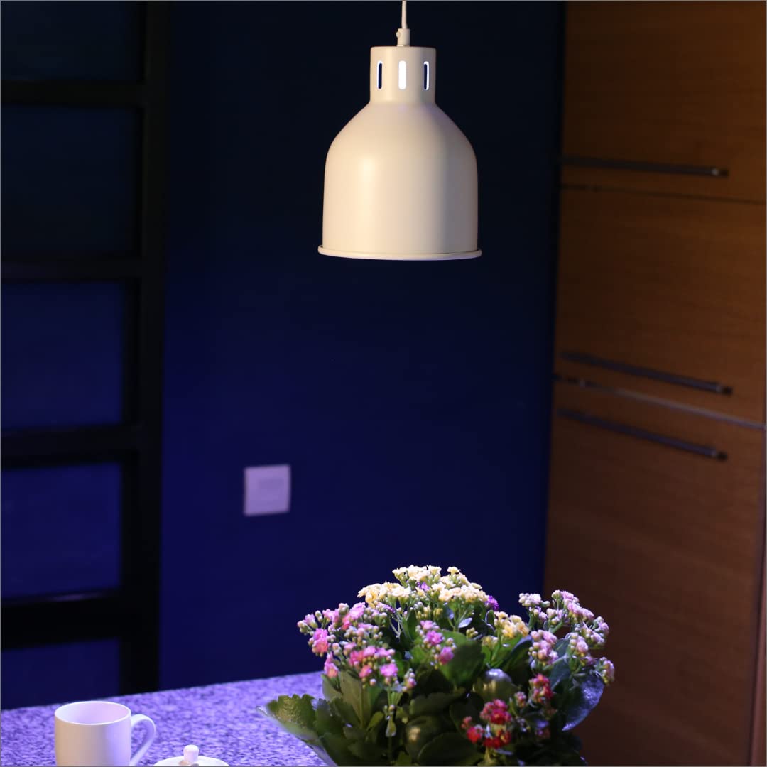 Venso EcoSolutions E27 SAGA Lampenschirm Weiß, LED pflanzenlampe E27 Pflanzenleuchte, LED Wachstumslampe für verbesserte Photosynthese und Chlorophyllbildung, Anzuchtlampe Gemüse, Pflanzenlicht