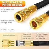 Expandable Garden Hose Pipe 100ft - Flexible Expanding Water Hose with 10 Pattern Spray Gun, 3/4" and 1/2" Metal Fittings, Durable Latex Retractable Hose Pipe, for Outdoor, Gardening - Image 4