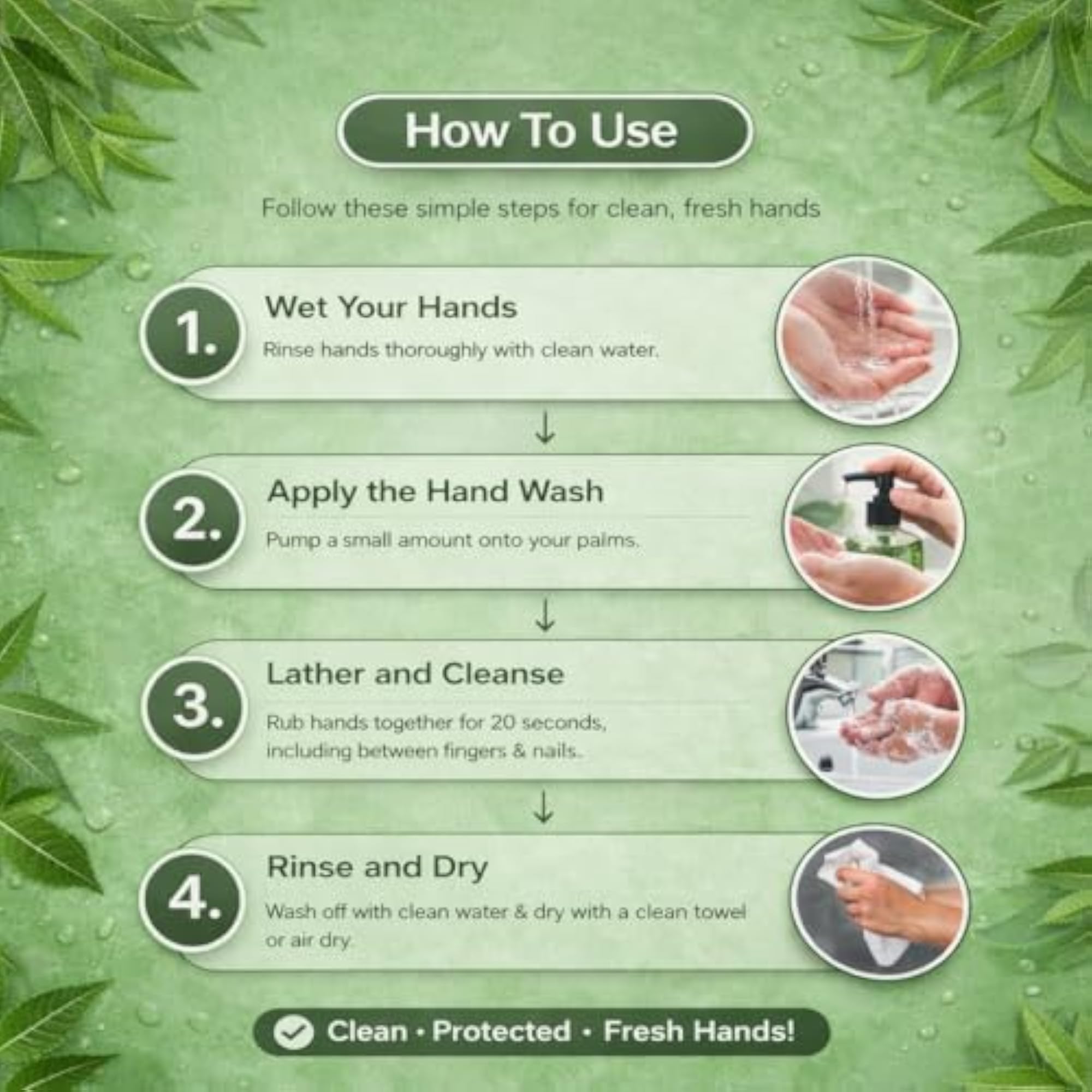 Neem Purifying Herbal Liquid Hand Wash, Pack of 3