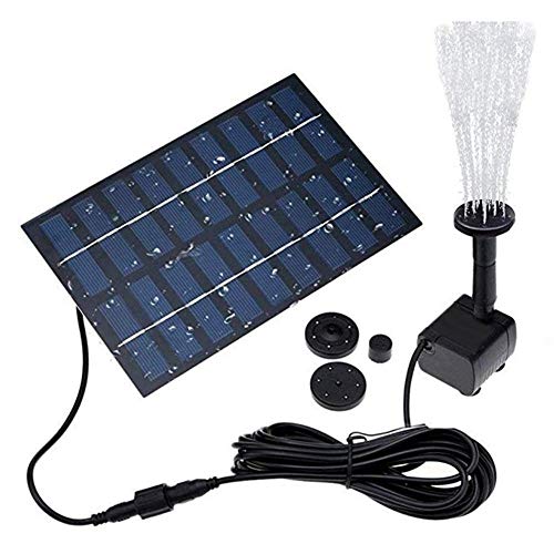 HCHD 2020 New 9V 220L/H Solar Garden Fountain Solar Garden Fountains Waterfalls Solar Power Bird Bath Fountain Water Pump Floating Fountain