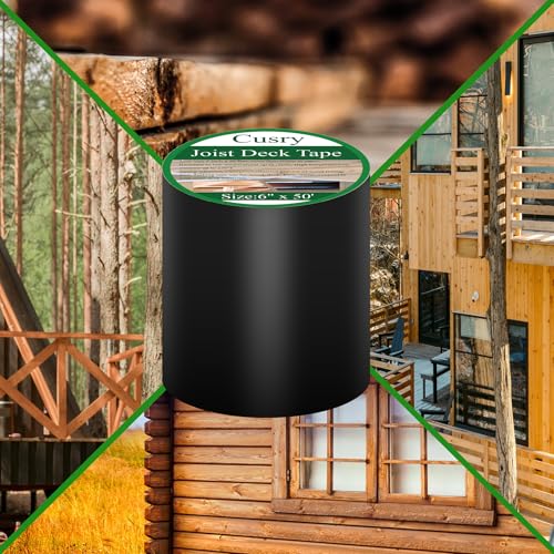Image of Joist Tape for Decking - 6 inch x 50' Butyl Flashing Deck Tape,2 Rolls
