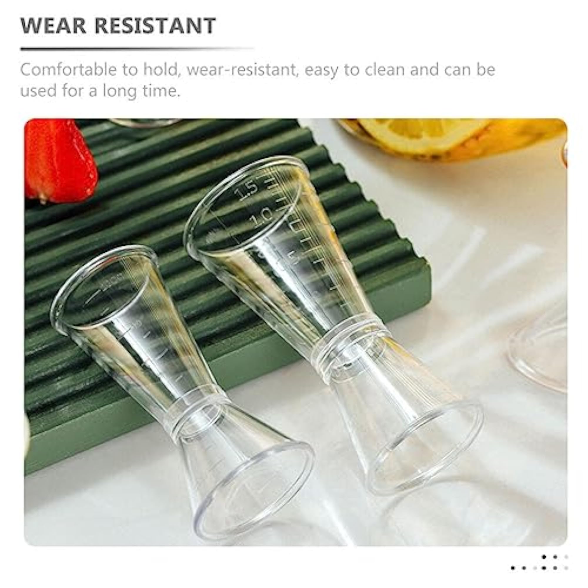 6 Pack Plastic Double Sided Jigger for Bartending