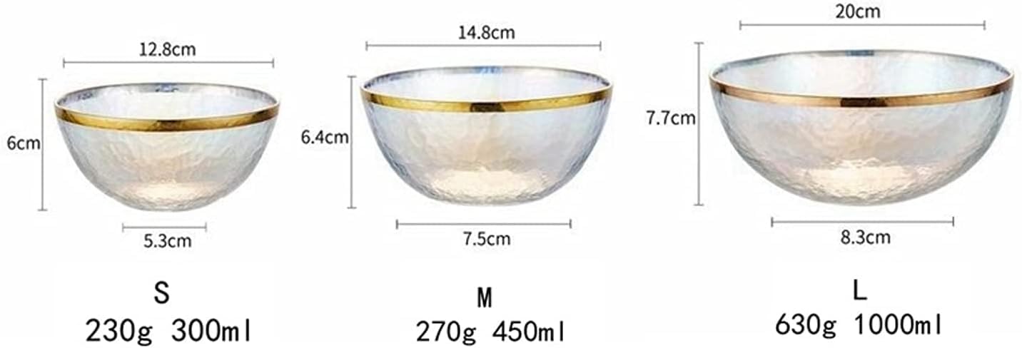 Schüssel, Glasschüssel, luxuriöse Regenbogen-Glas-Salatschüssel(Large)