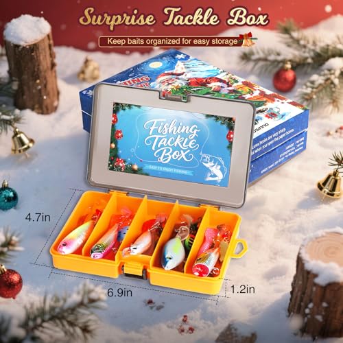 PLUSINNO Fishing Advent Calendar 2026 Fishing Lure Gift with Tackle Box - image 5