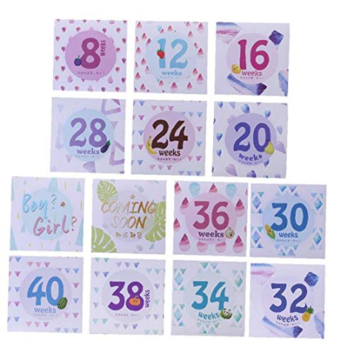1 Set Puntales Registro Diferente Fase del Beb� Etiqueta con El Mes Mujeres Embarazadas Milestone Record Ropa Decoraci�n Pegatinas