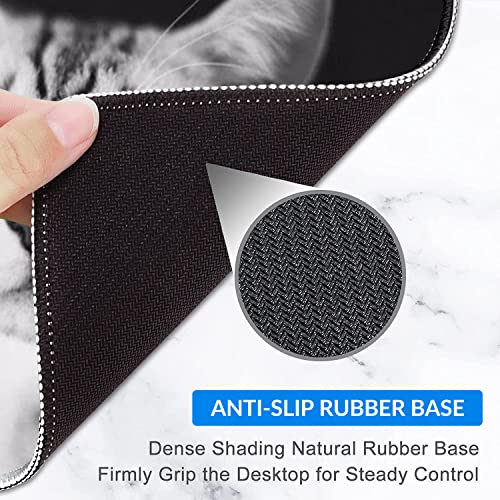 Glassy Cat Game Anti-Skid Mouse Pad, Computer Mouse Pad With Stitched Edges, Suitable For Laptop, Office, Home Desktop Pad #TOP6