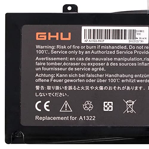 New Ghu Replacement A1278 A1322 Laptop Battery Compatible With Apple Macbook Pro (Mid 2012 2011 2010 2009) 13 Inch Battery Fits Mb990Ll/A Mb991Ll/A Mc374Ll/A Mc375Ll/A Mc700Ll/A Md101Ll/A Md102Ll/A #TOP2