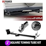 HS Power Class 3 Black Adjustable RV Universal Trailer Hitch Receiver Rear Bumper with 2' Loaded...