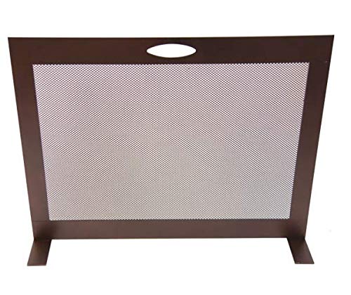 PARASCINTILLE RETTANGOLARE 'DESIGN' IN FERRO BATTUTO CM.60X46 colore ruggine