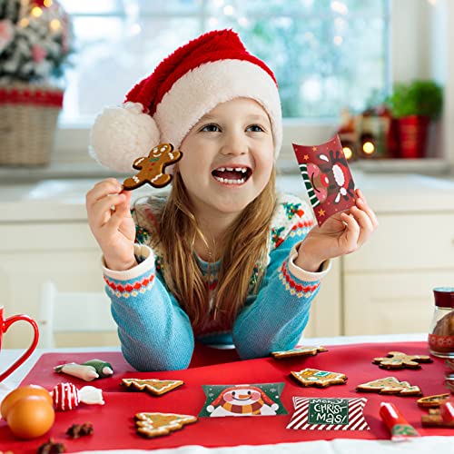 Boite Cadeau Noel (12 x 7.5 cm), 20pcs Boite Papier Kraft Thème de Noel Boîtes à Bonbons avec Autocollants pour Cadeaux de Noel et Décoration de Fête de Noel - Image 6