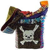 Farbe: gemischte Farben Yogi Tasche Handtasche Freizeitttasche im Indi Style t-806 Scull Head