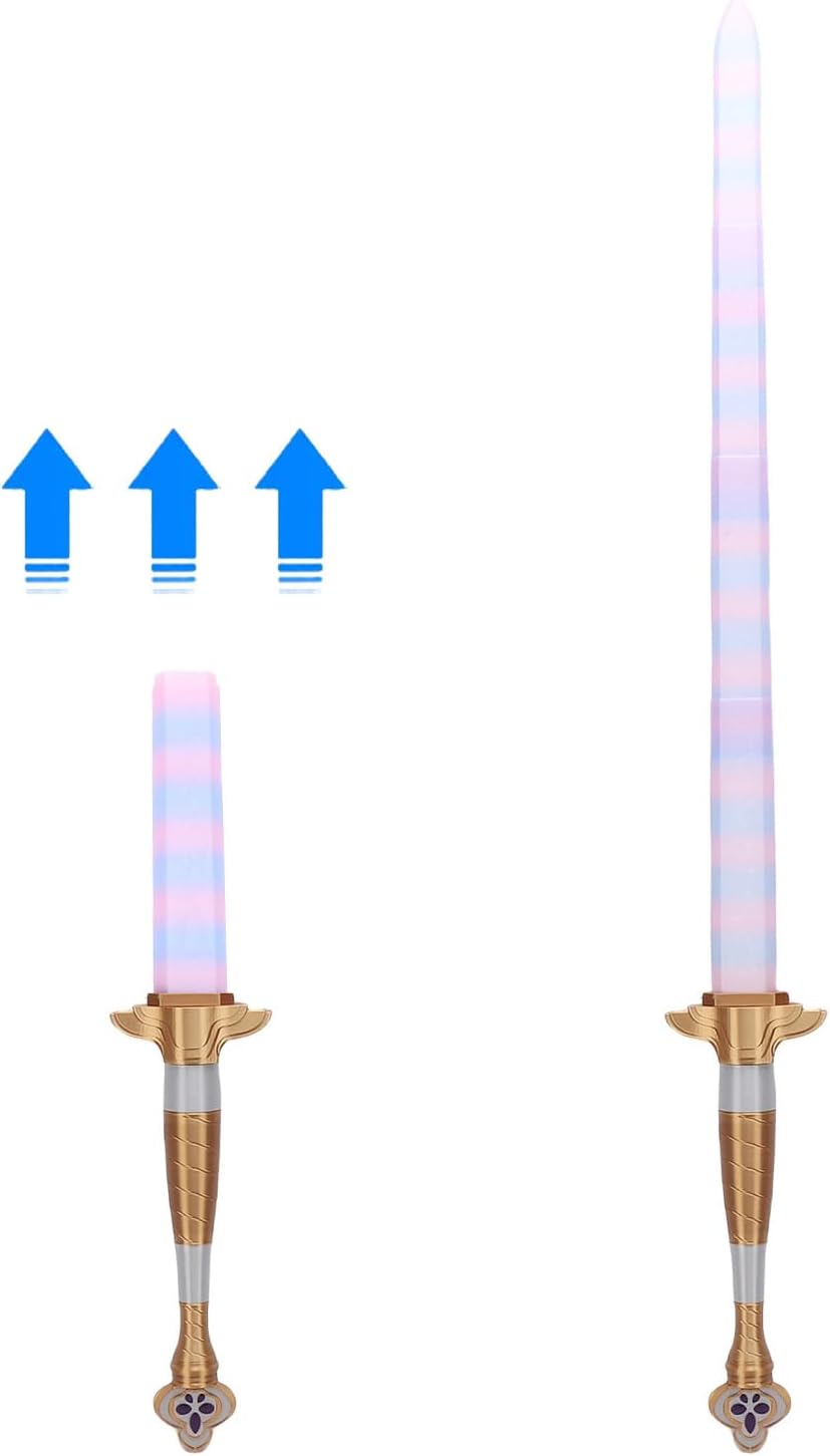 3D Printed Sword Retractable Colorful Cosplay Swords Festival Costume Accessory for Role Playing