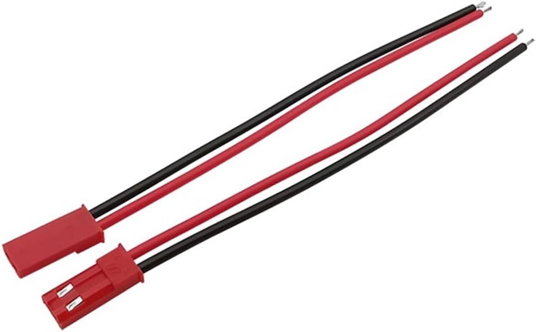 5/10Pair JST 2 Pin Male Plug Female Socket Cable Connector 2 Pin Red Plugs 10/20CM(10CM,10Pair) image 3