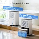 DR.PREPARE Déshumidificateur d Air 25L/J, Déshumidificateur Electrique pour 40-45㎡, Réservoir 4,5L, 3 Modes, Mode Sommeil, Minuterie 24H, Séchage des Vêtements, Déshumidificateur pour Cave, Salon - 5