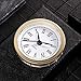 Hicarer 2. 4 Inch (61 Mm) Mini Quartz Clock Insert Round Clocks Head Insert Roman Number Replacement Movement White Face (Gold Trim)
