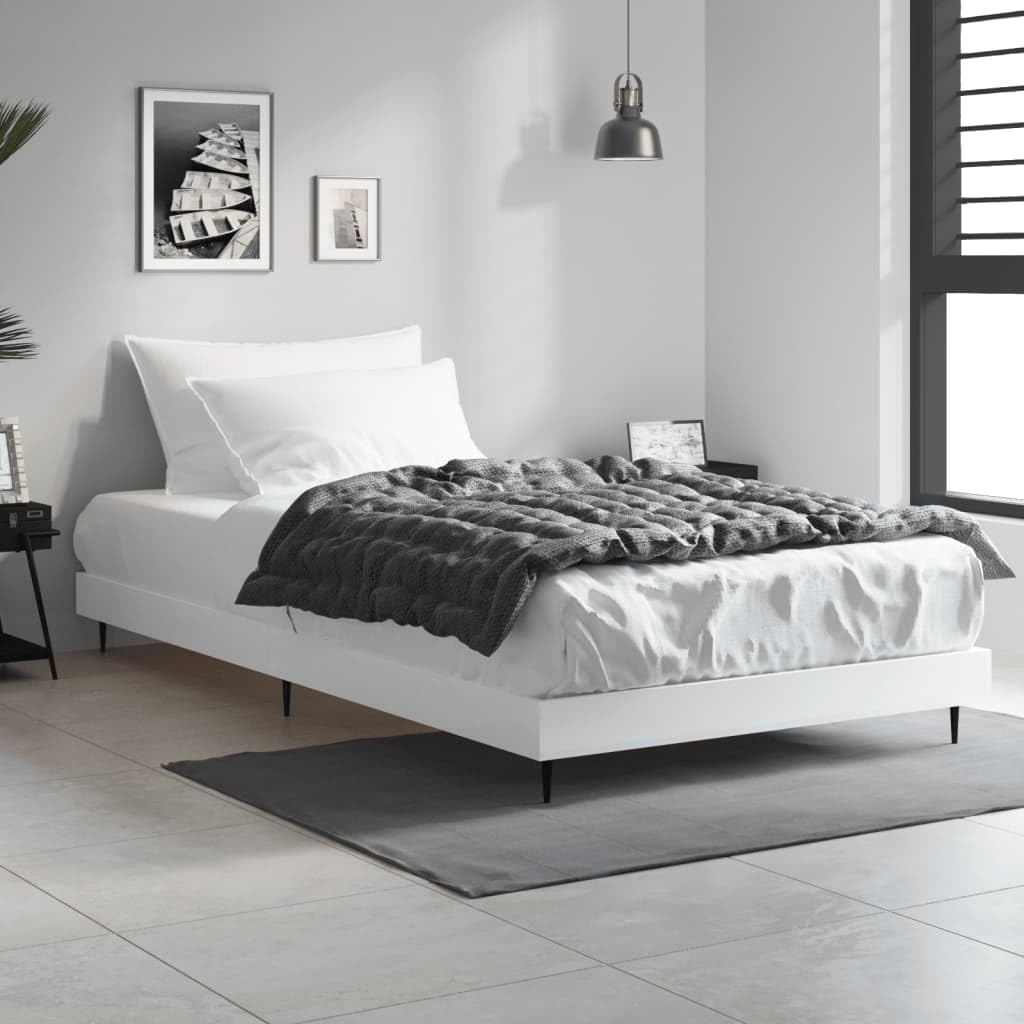 Hothingwell Rama łóżka bez materaca biała 90x200 cm Drewno Ingenierie