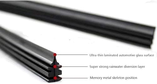 Miniatura 4 de Yahpetes Limpiaparabrisas de automóvil, 2 piezas, tira de goma para limpiaparabrisas de 30 pulgadas, inserto de goma para automóvil, autobús, color