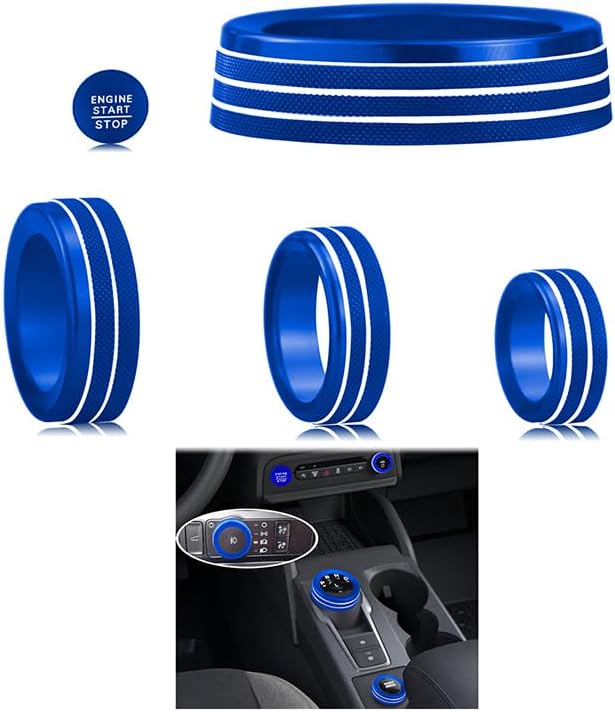 Kit de capas para comandos internos HDUFC Ford Bronco Sport 2025 em diante – 5 peças azuis