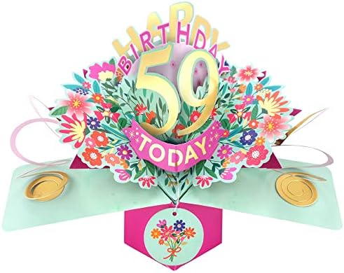 Happy 40th Birthday 40 Today Pop-Up Greeting Card Love Kate's Pop Up Cards Her POP215MC40 POP215MC40