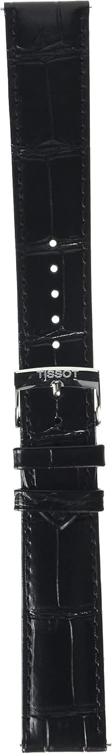 Miniatura 3 de T852043012 - Correa de cuero negro con lengüeta de 0.787in, Negro