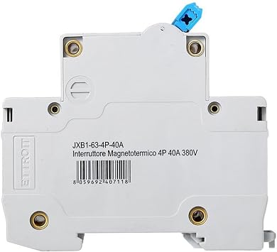 Automatic magnetothermal switch 4P 40A 380V 6kA MCB C40 occupies 4 DIN modules